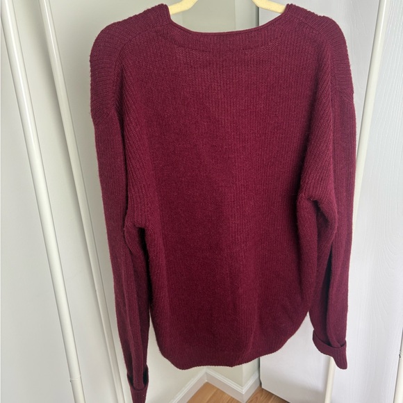 Daniel Cremieux Men’s Deep Red Wool Cardigan - Picture 2 of 3